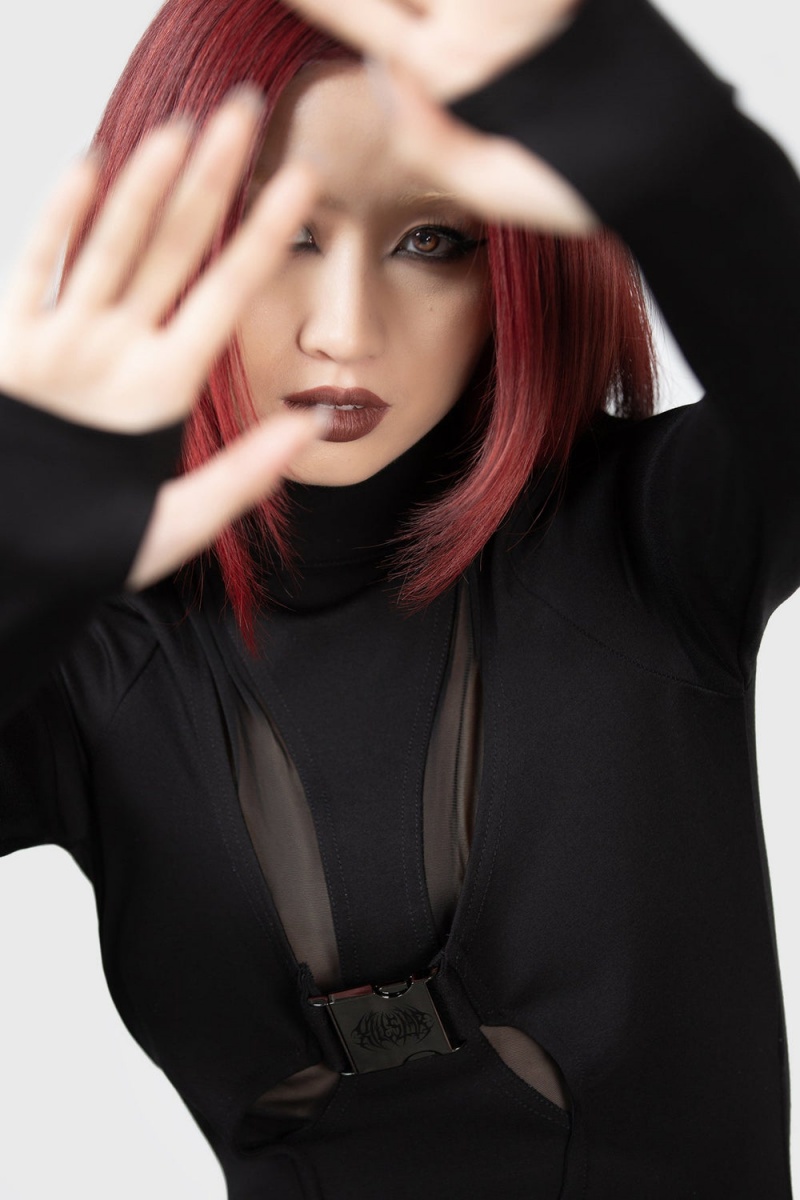 Killstar Shadows Vestido Negros | 18037-SQAD