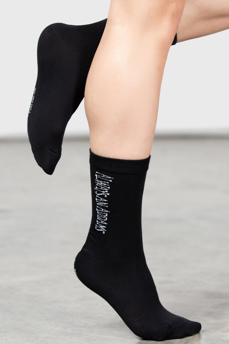 Killstar Sharpen Hatchets Ankle Socks Negros | 49531-NHTD