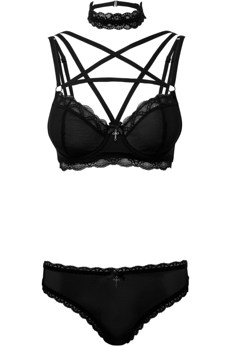 Killstar She Bites Encaje Panty [B] Negros | 16738-DBNR