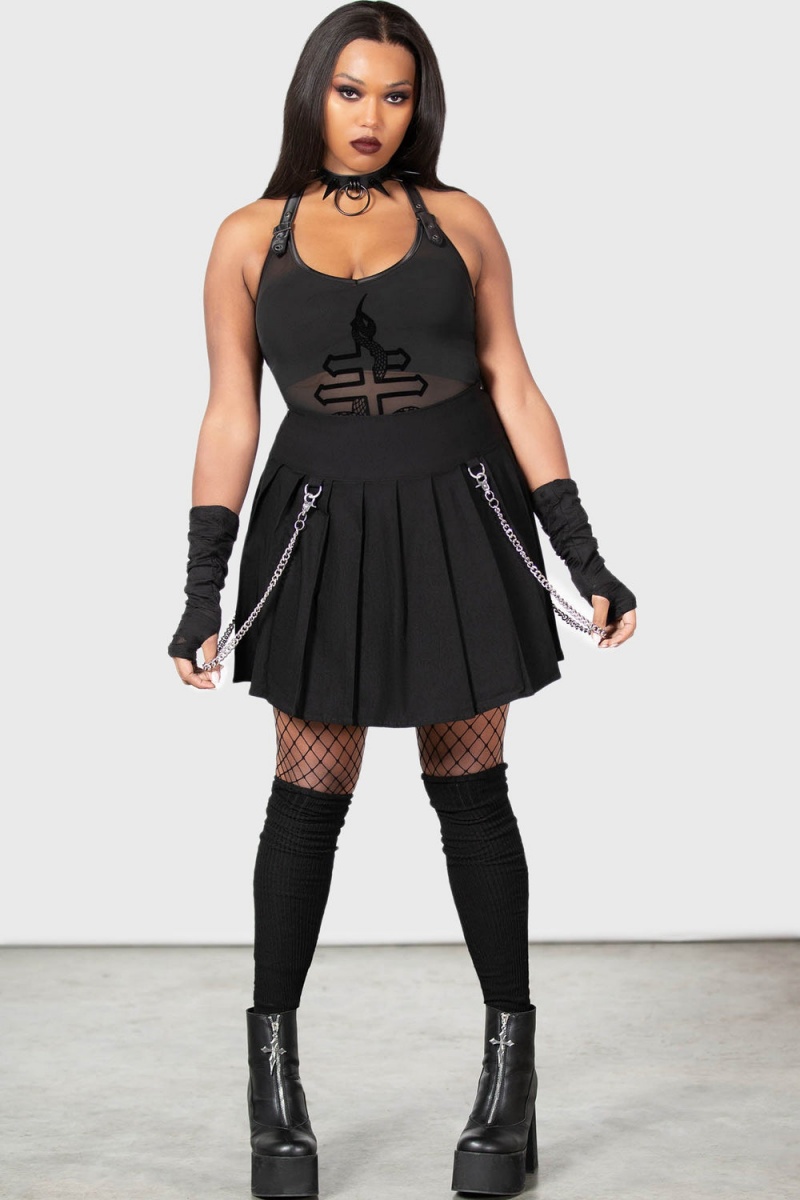 Killstar Shedding Bodysuit Negros | 19067-WGEV