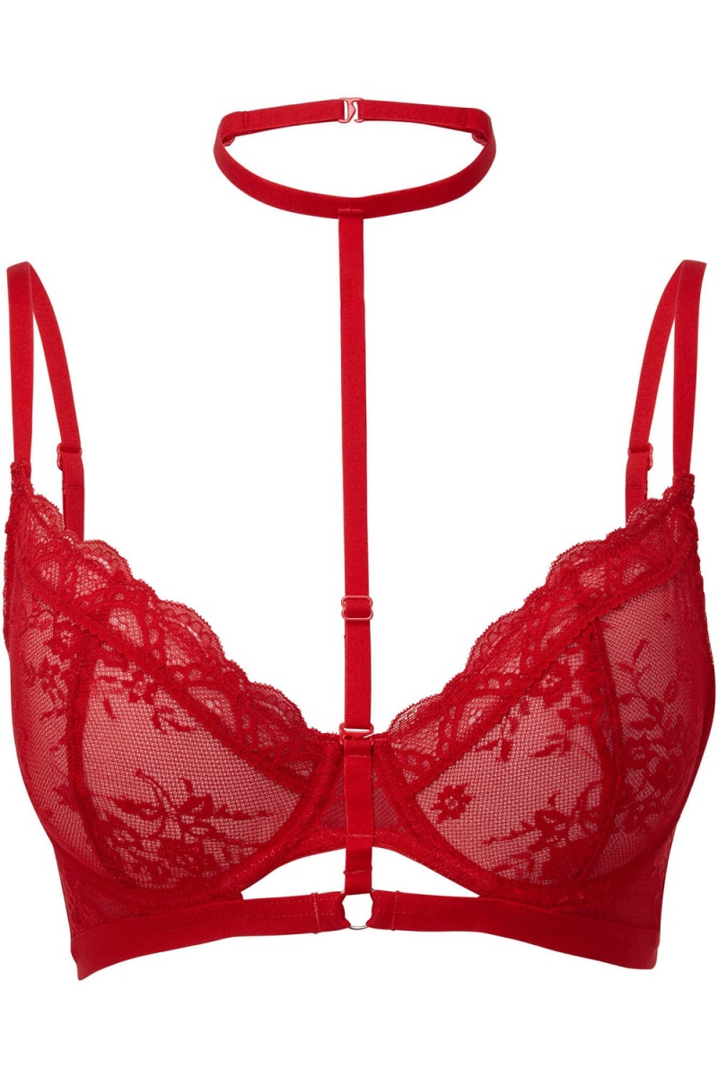 Killstar Sheer Evil Bra [SCARLET] Rojos | 59264-ULRY