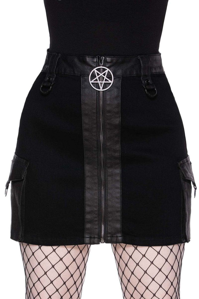 Killstar Shelia Skirt Negros | 16759-DPQO