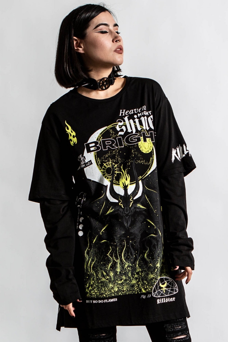 Killstar Shine Bright 2-Layer Top Negros | 38761-VHUE
