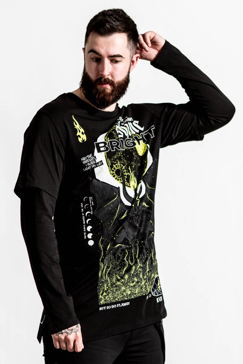 Killstar Shine Bright 2-Layer Top Negros | 38761-VHUE