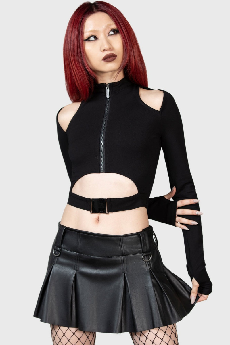 Killstar Sigilla Mini Skirt Negros | 85401-JDLF