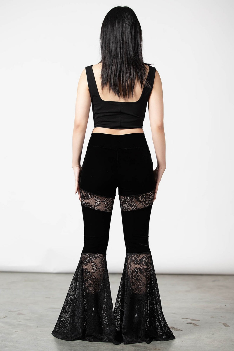Killstar Solstice Bell Bottoms Negros | 61807-OVGB