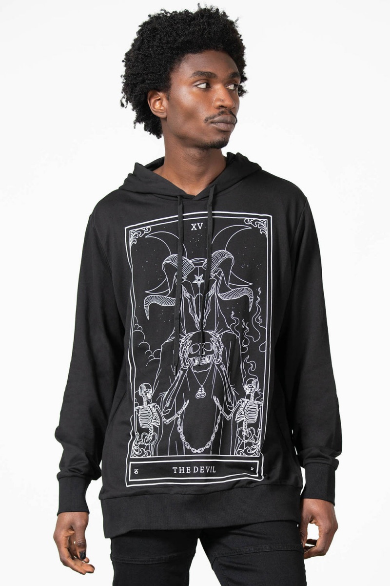 Killstar Soul Card Hoodie Negros | 57032-KOGL
