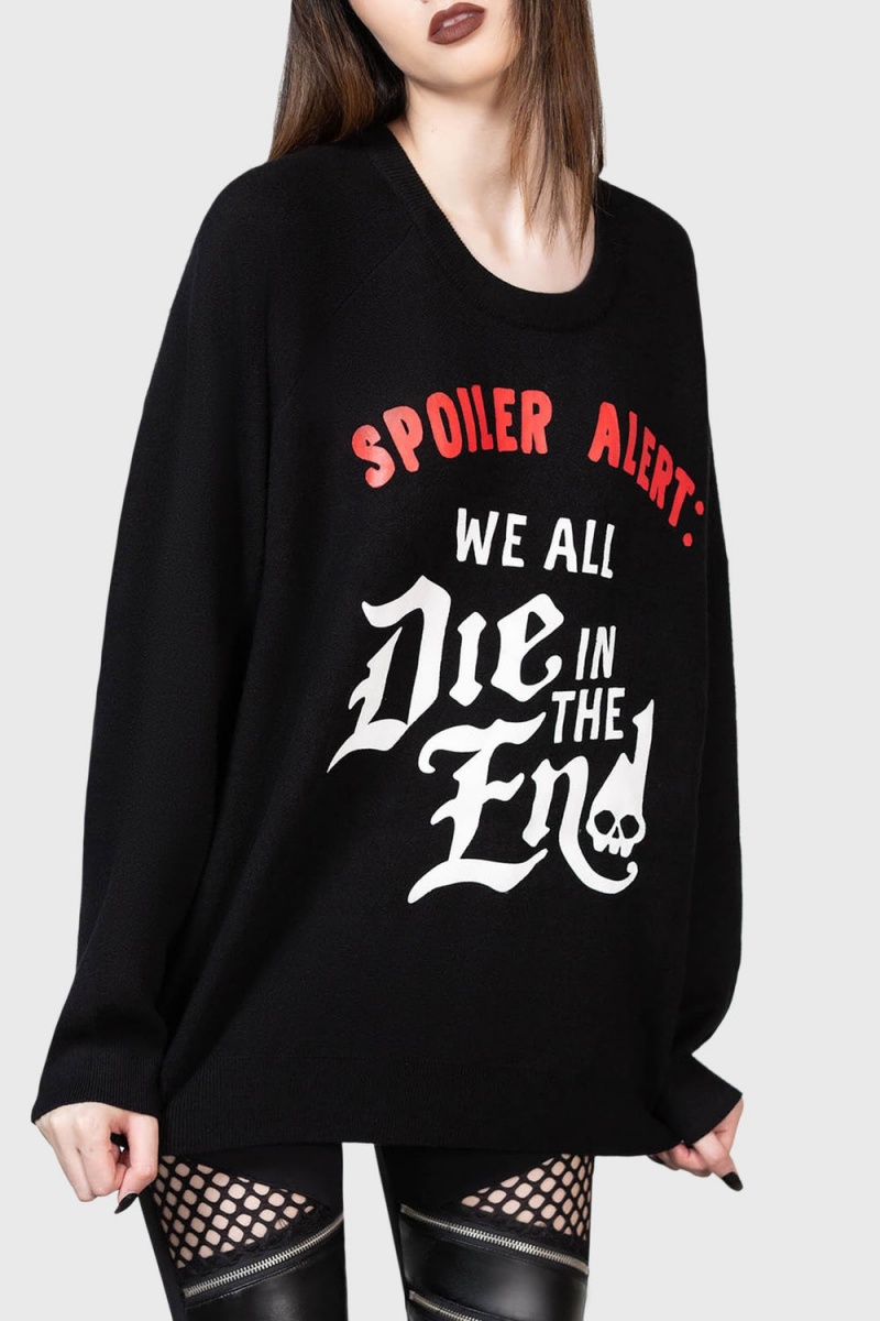 Killstar Spoiler Batwing Sueter Negros | 79583-YUHJ