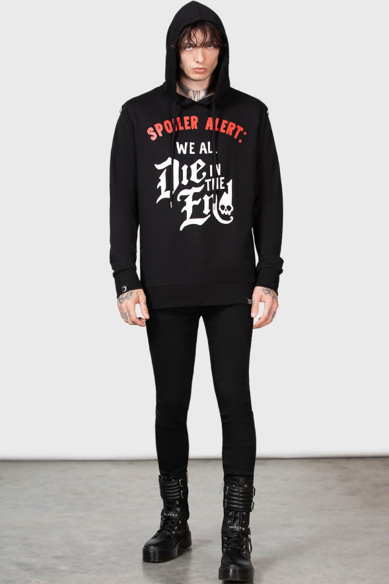 Killstar Spoiler Hoodie Negros | 52479-GJLU