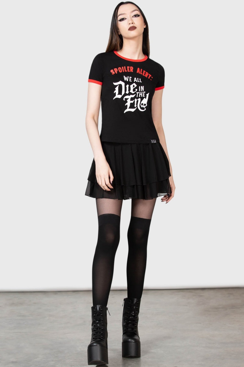 Killstar Spoiler Ringer Top Negros | 64382-RNSC