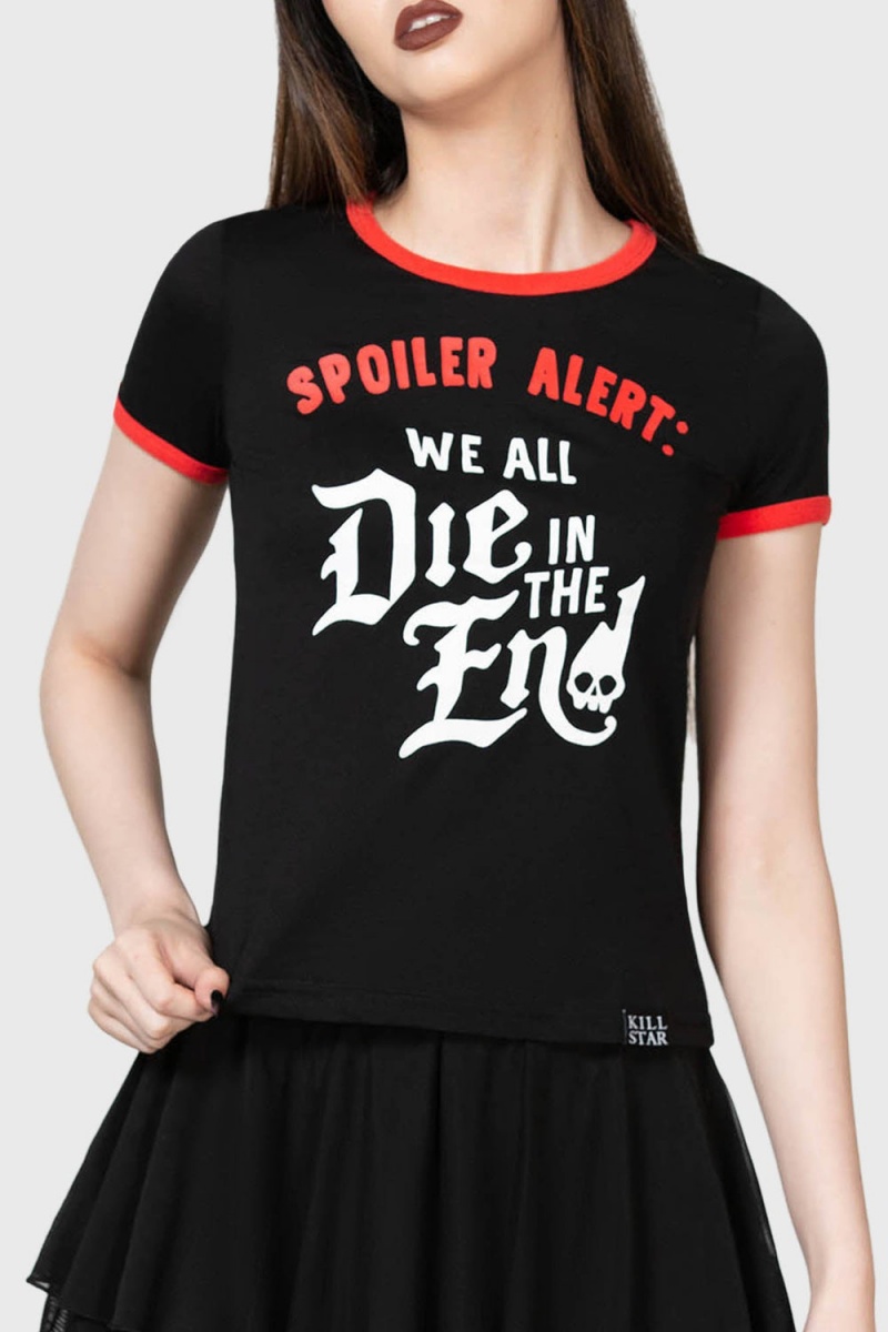 Killstar Spoiler Ringer Top Negros | 64382-RNSC