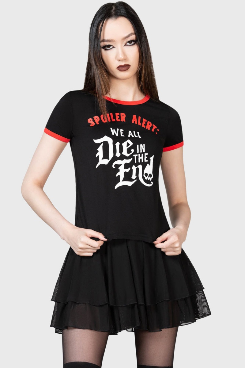 Killstar Spoiler Ringer Top Negros | 64382-RNSC