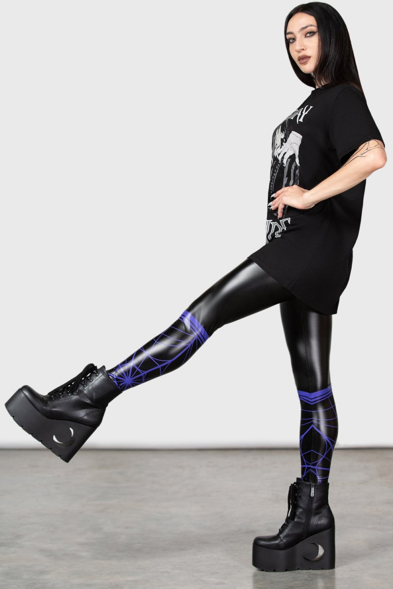 Killstar Stay Kooky Leggings Negros | 79016-HXAZ