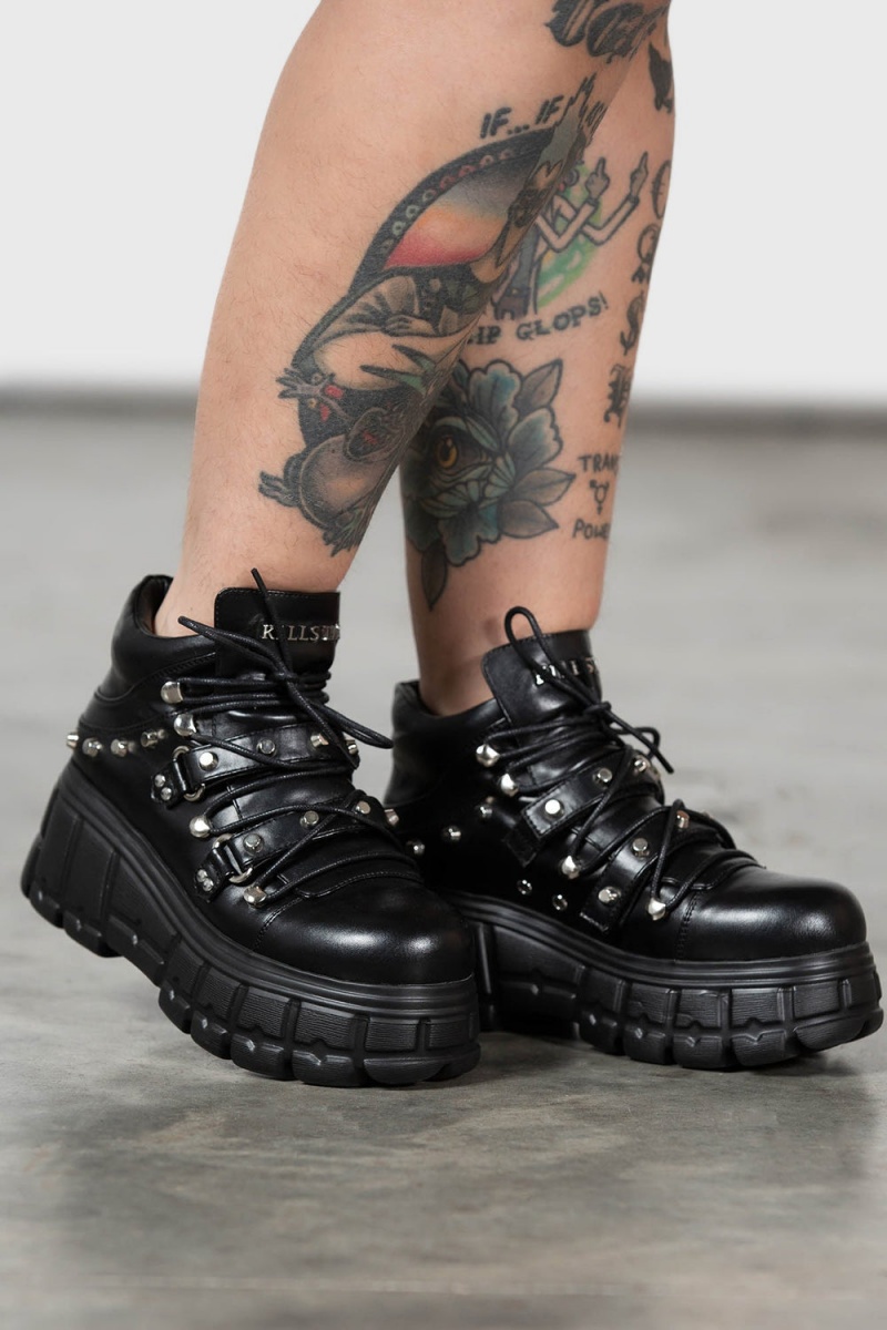 Killstar Step Up Trainers Negros | 84526-AVEG