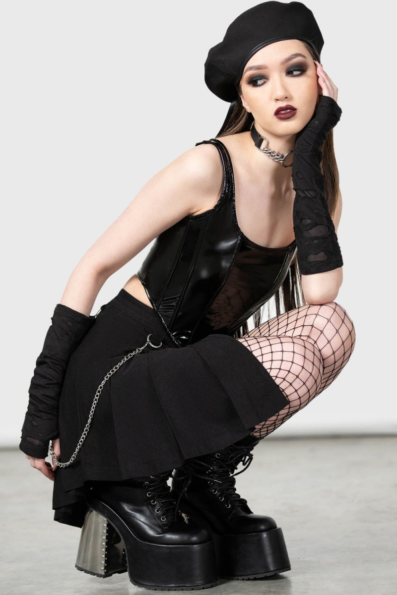 Killstar Stillness Corset Top Negros | 68297-QMJT
