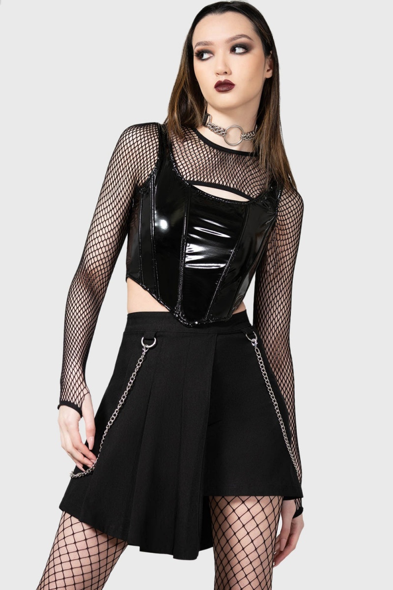 Killstar Stillness Corset Top Negros | 68297-QMJT
