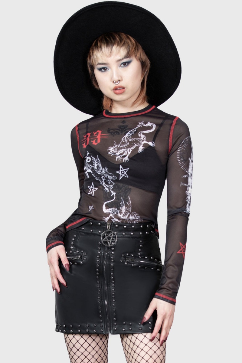Killstar Stolas Skirt Negros | 28975-JBXD