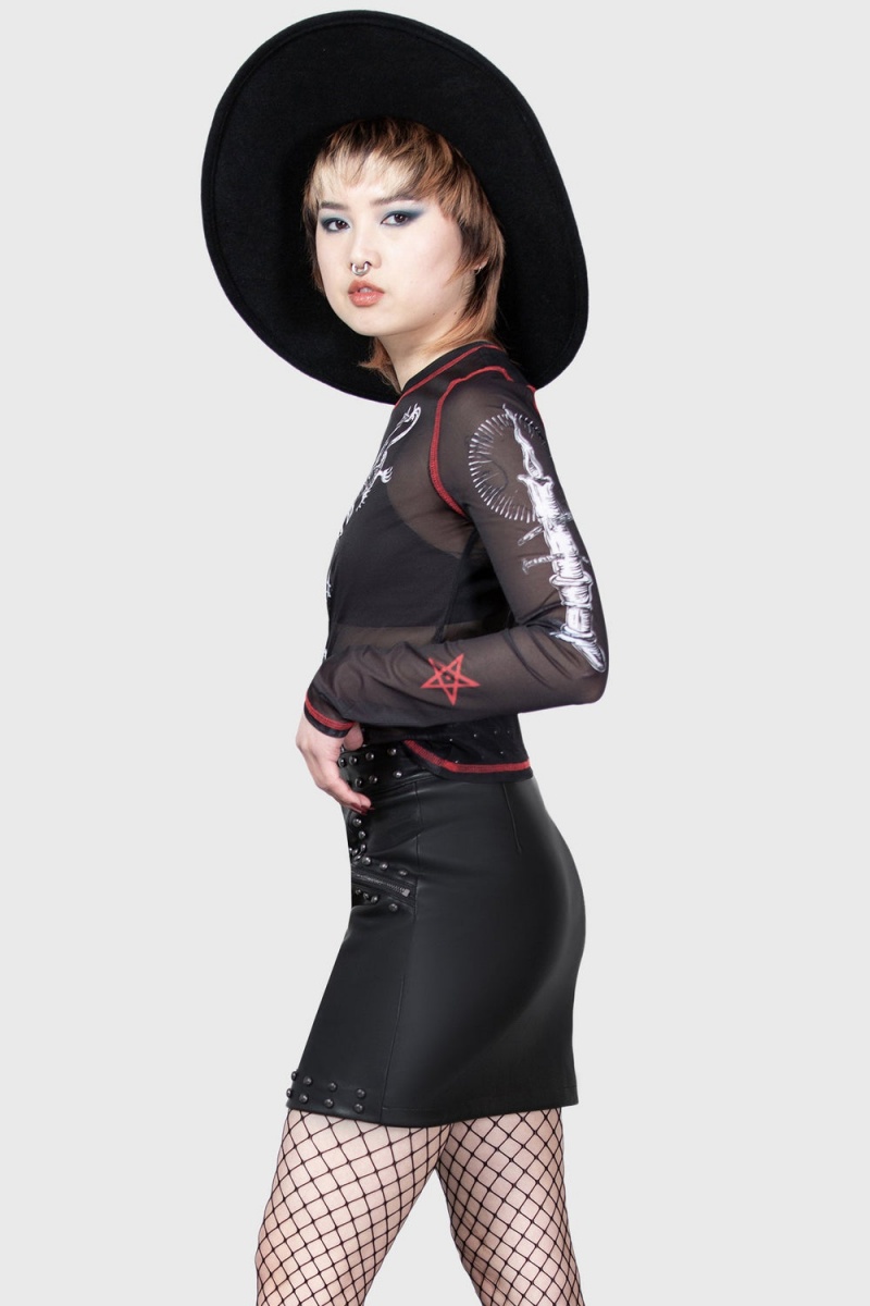 Killstar Stolas Skirt Negros | 28975-JBXD