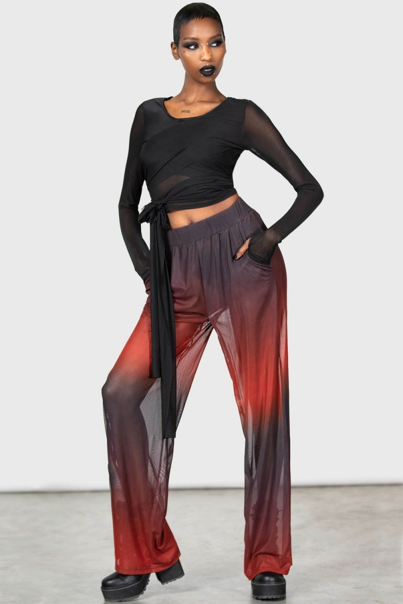 Killstar Sunset Wrap Top Negros | 17904-ZVXW