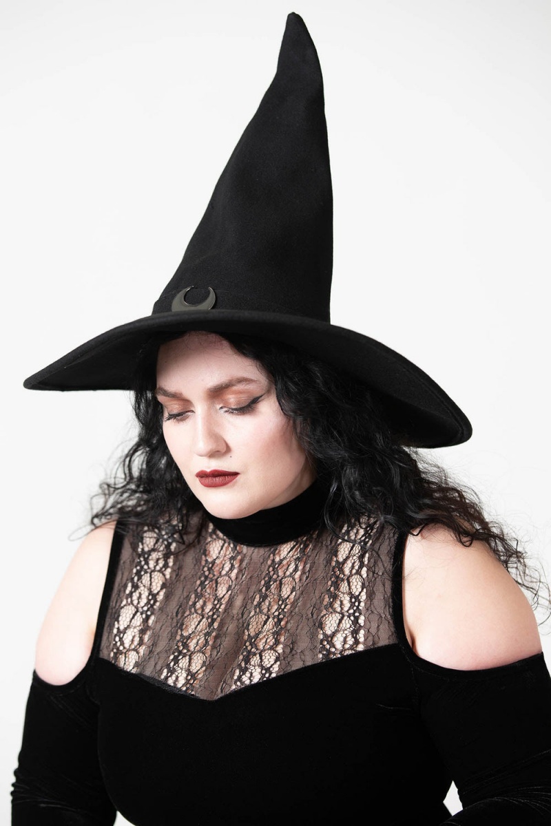 Killstar Super Moon Witches Hat Negros | 40753-EOCX