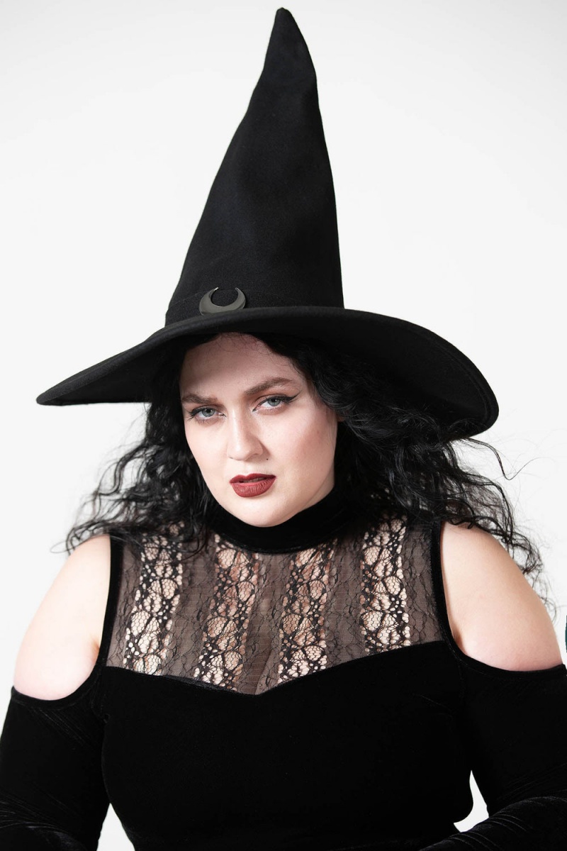 Killstar Super Moon Witches Hat Negros | 40753-EOCX