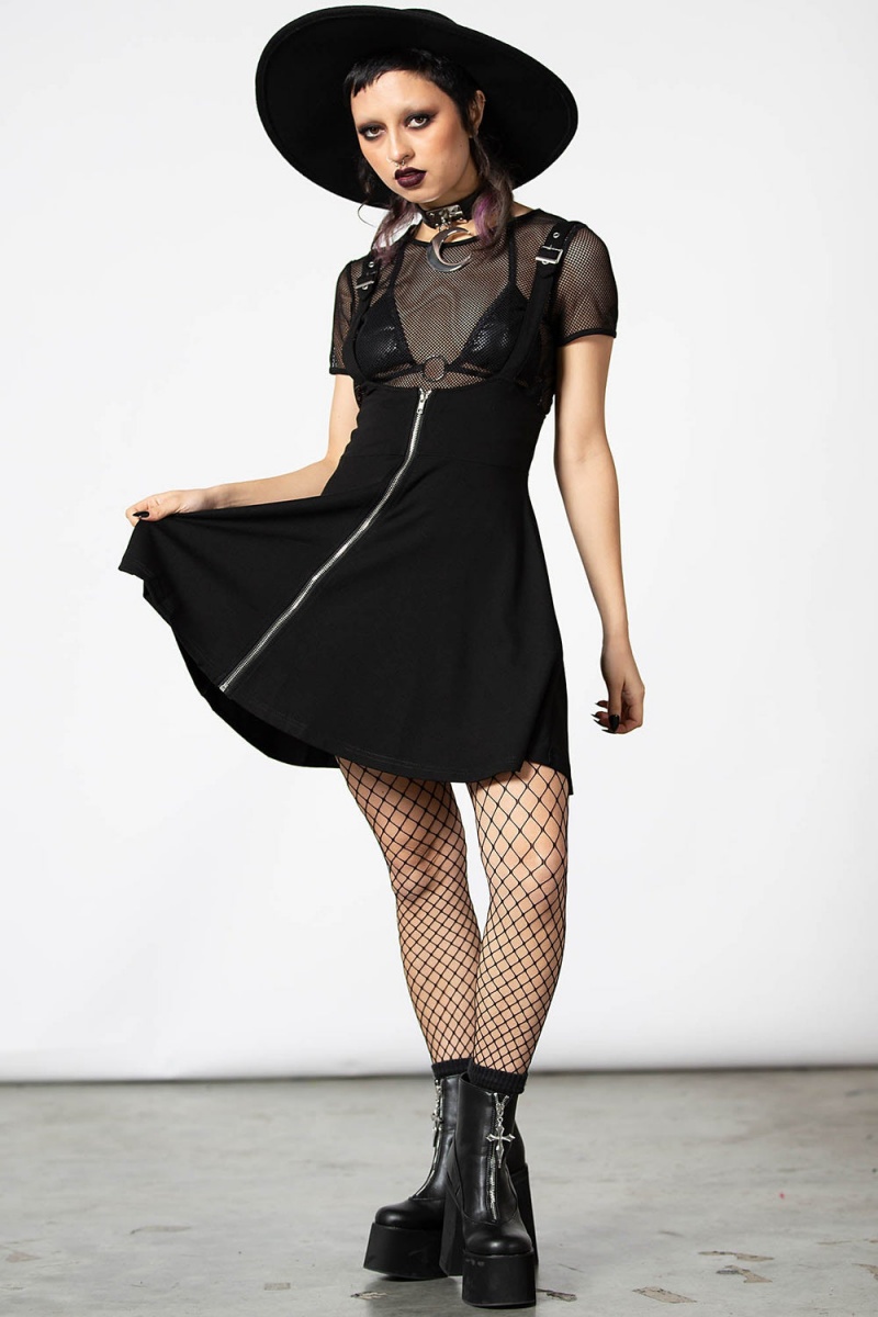 Killstar Suspend Me Statement Skirt [B] Negros | 49751-SJMU