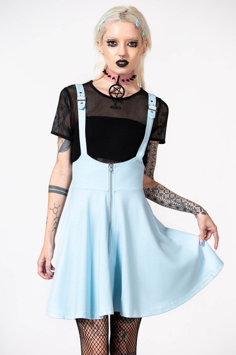 Killstar Suspend Me Statement Skirt [PASTEL BLUE] Azules | 23459-IJOF