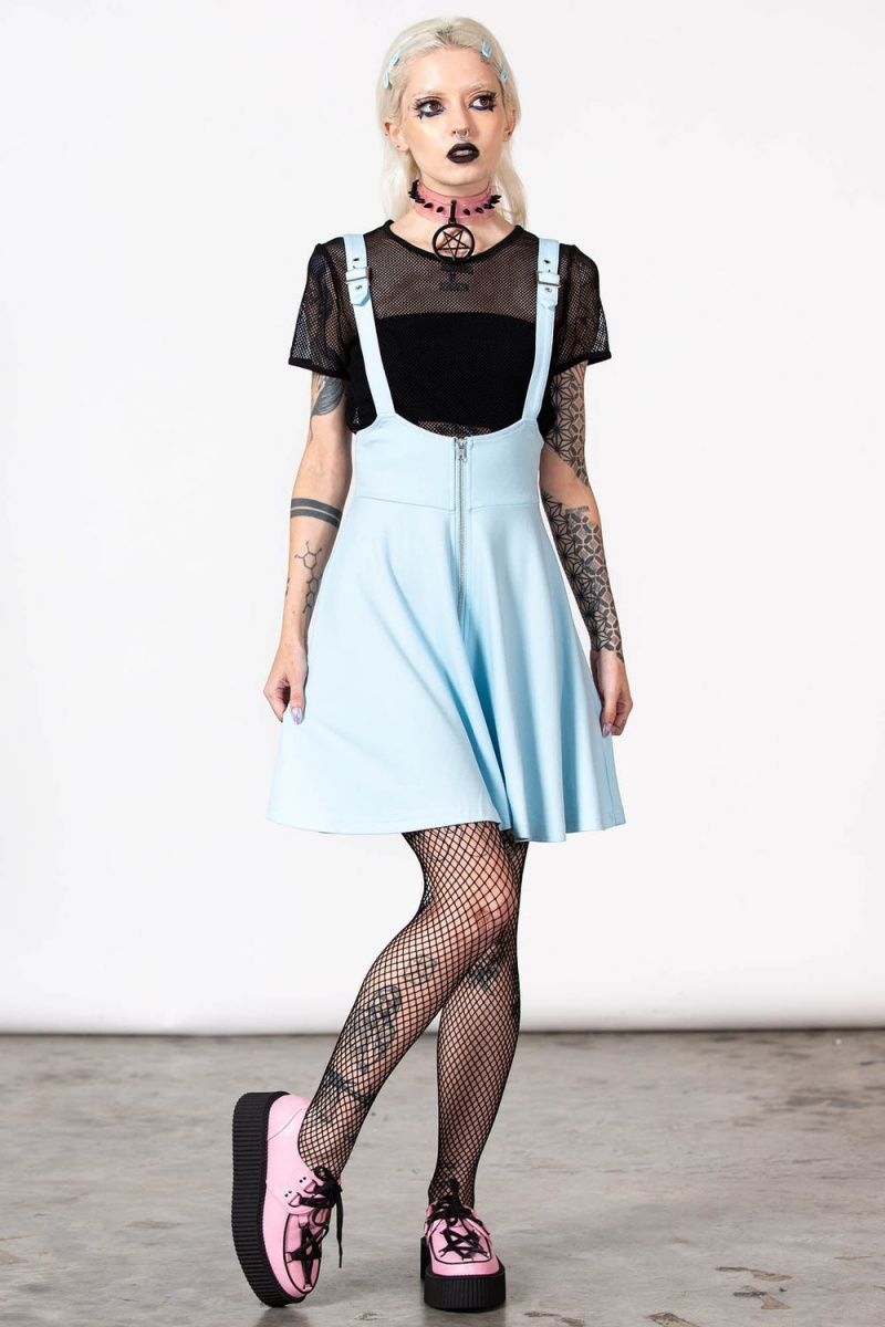Killstar Suspend Me Statement Skirt [PASTEL BLUE] Azules | 23459-IJOF