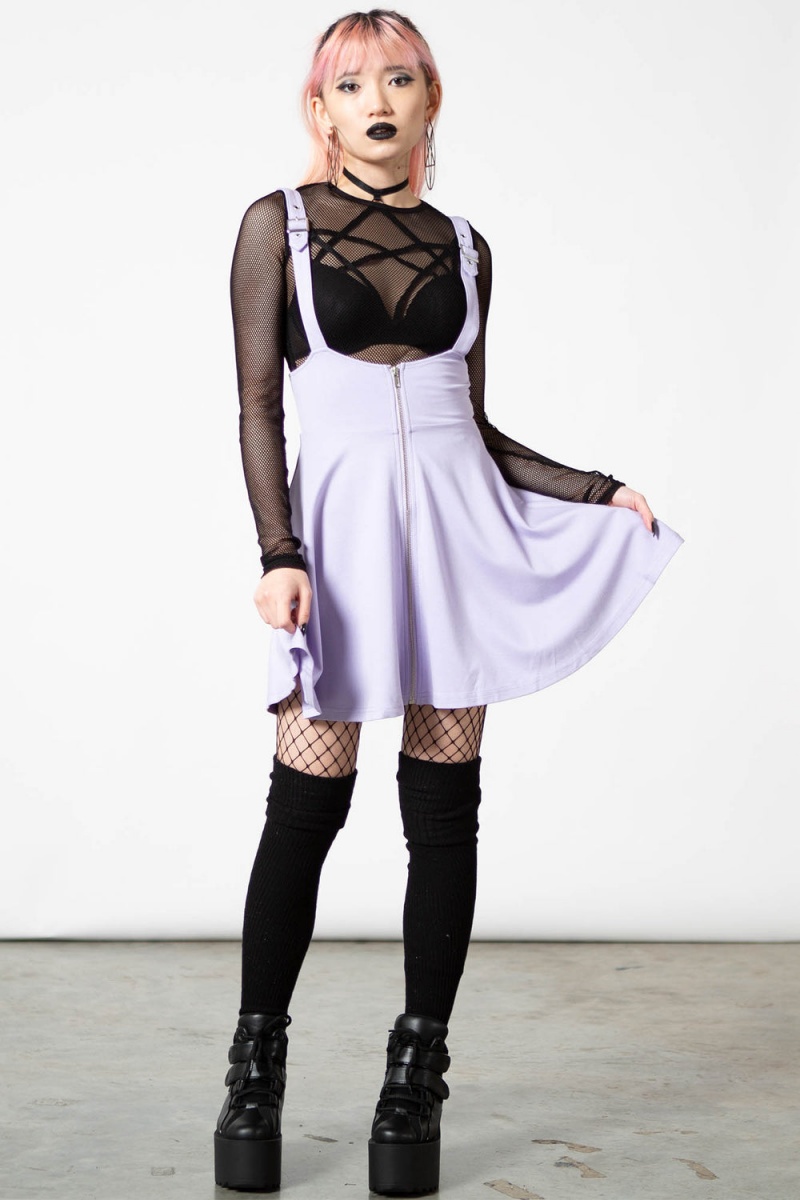 Killstar Suspend Me Statement Skirt [PASTEL LILAC] Lilac | 02195-EDQX