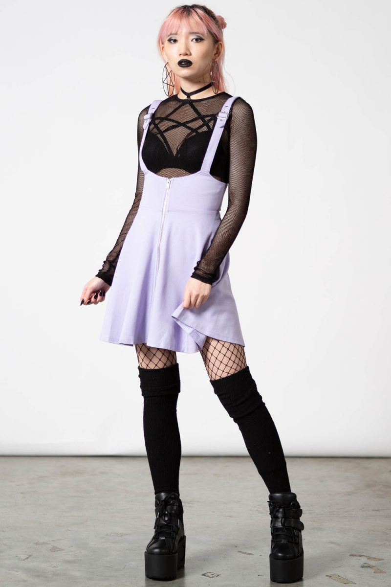 Killstar Suspend Me Statement Skirt [PASTEL LILAC] Lilac | 02195-EDQX