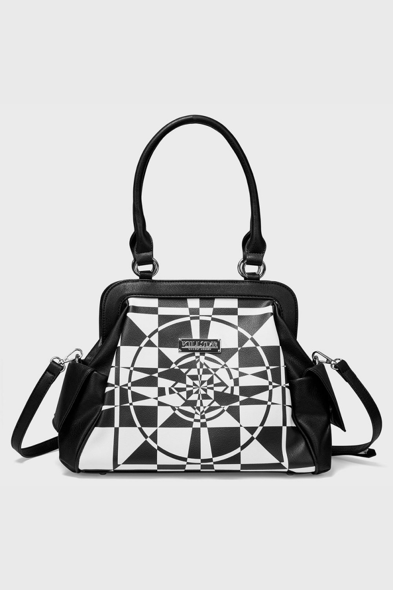 Killstar Suspiria Handbag Negros Blancos | 54069-QNVX