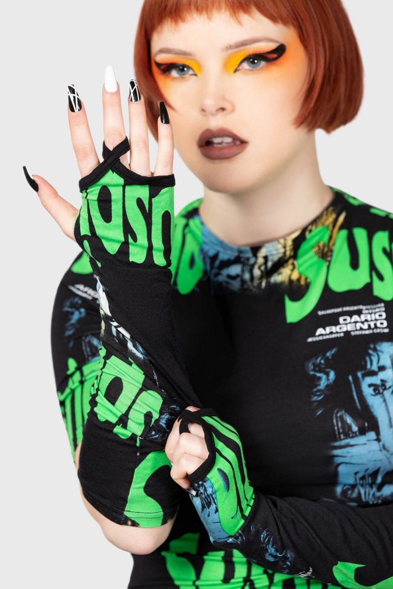 Killstar Suspiria Poster Hand Warmers Negros | 76915-NWKJ