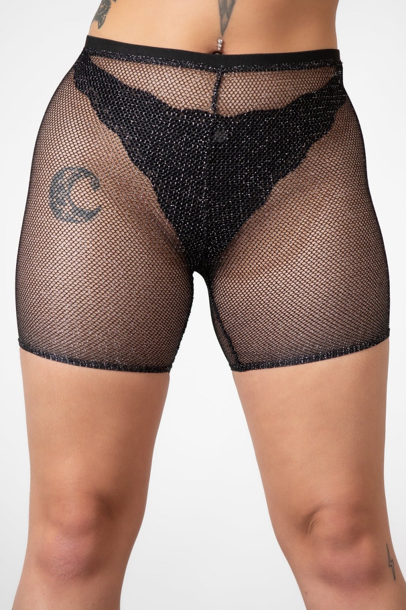 Killstar Synth Sigil Fishnet Bike Corta Negros | 38520-ZYIN