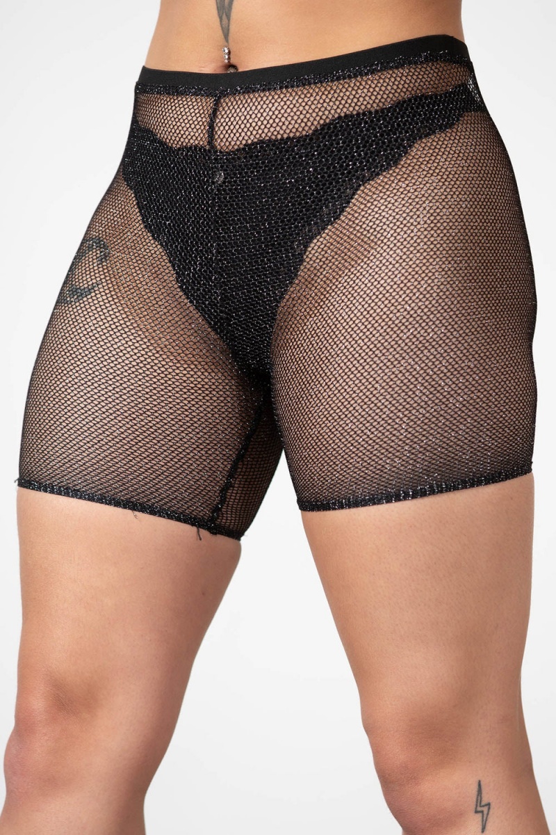 Killstar Synth Sigil Fishnet Bike Corta Negros | 38520-ZYIN