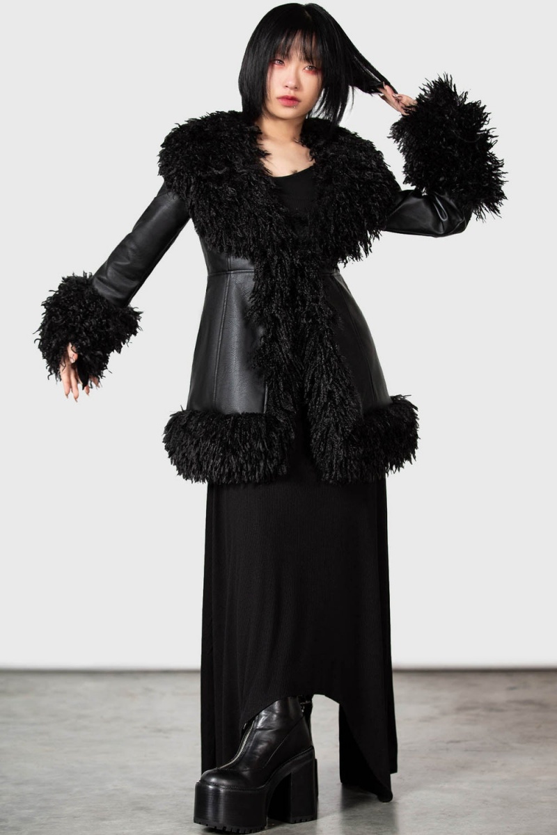Killstar Talvel Coat Negros | 08531-WSOJ