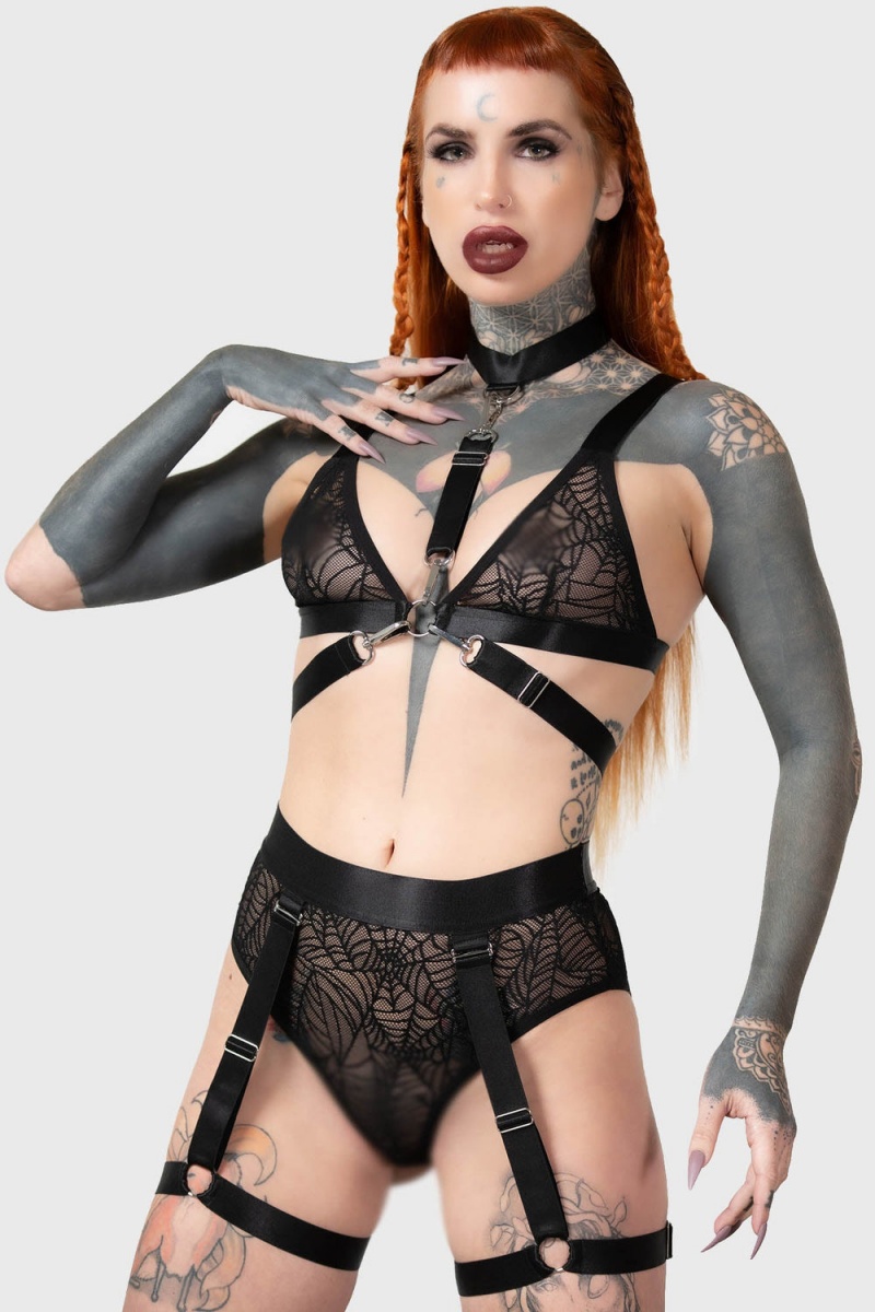 Killstar Tangled Bralet Negros | 12956-PXUC