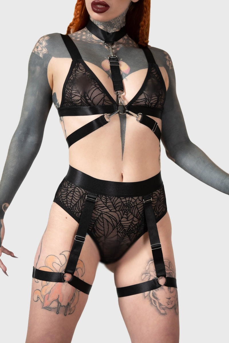Killstar Tangled Panty Negros | 14809-YDUI