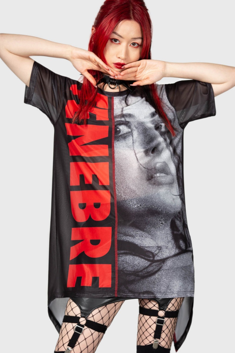 Killstar Tenebre Mesh Top Negros | 98654-RKSG