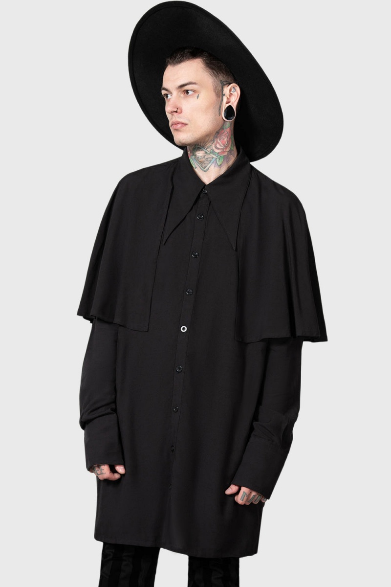 Killstar Tenebrus Shirt Negros | 78609-BKUR