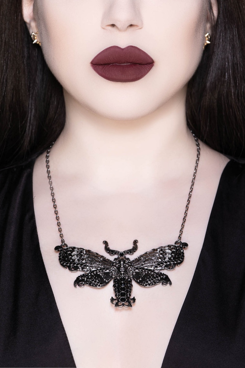 Killstar Tinea Morte Necklace [S] Plateados | 32609-UZTX