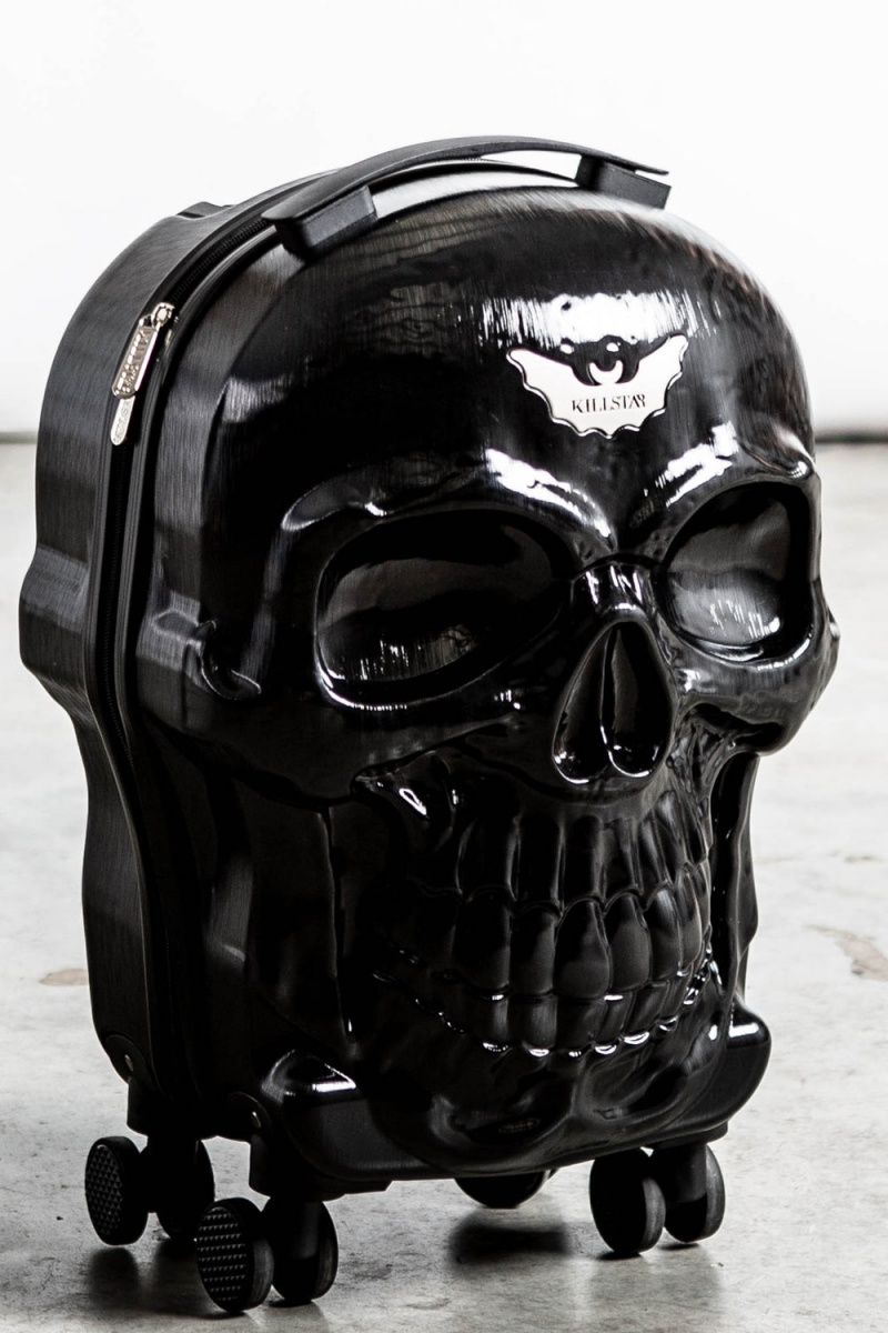 Killstar Tomb Travel Suitcase Negros | 17390-VYUL
