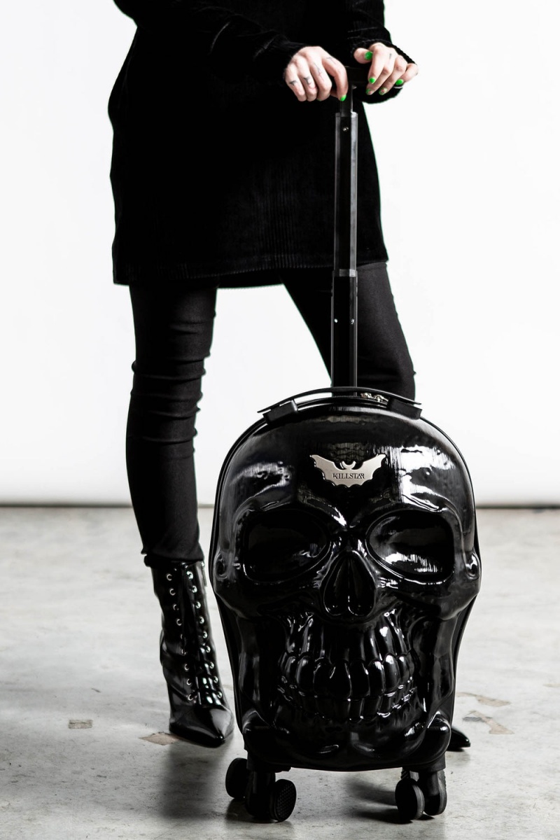 Killstar Tomb Travel Suitcase Negros | 17390-VYUL