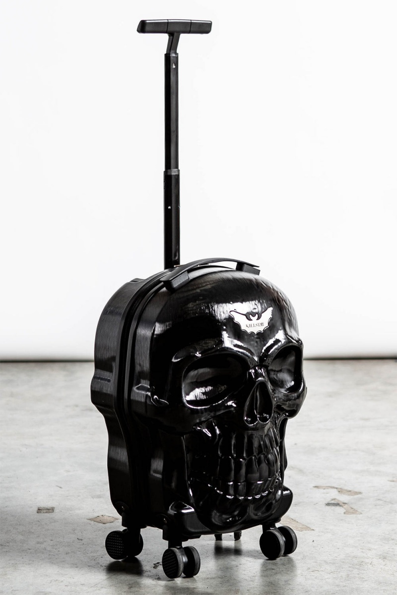 Killstar Tomb Travel Suitcase Negros | 17390-VYUL