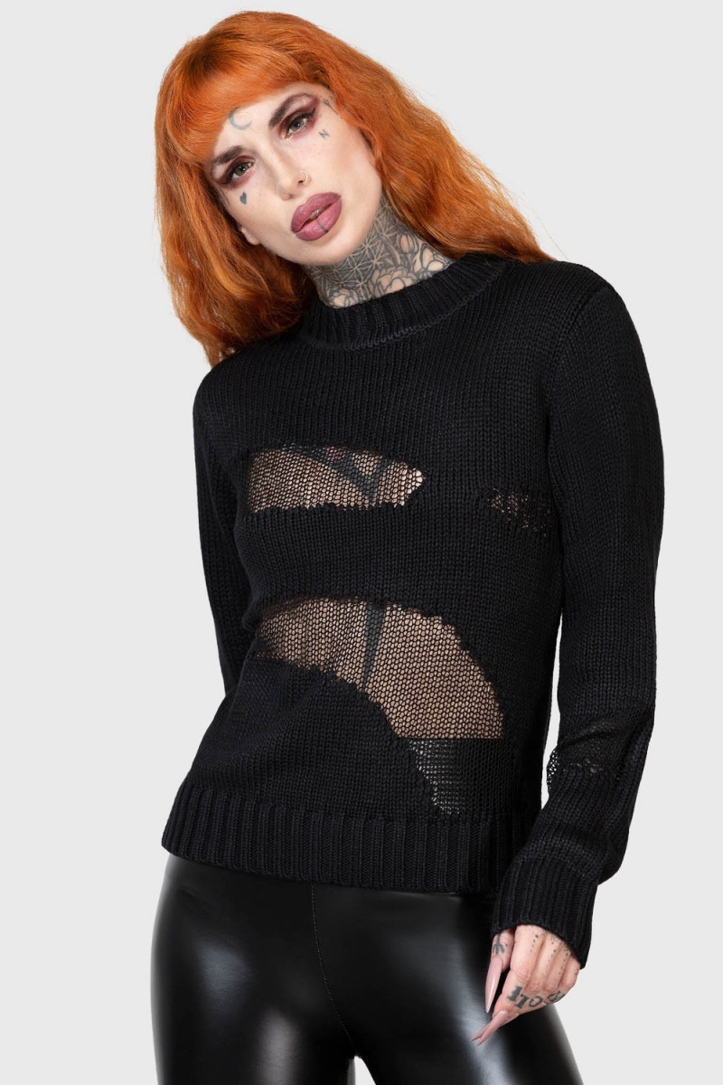 Killstar Torn Apart Sueter Negros | 01463-SXPJ