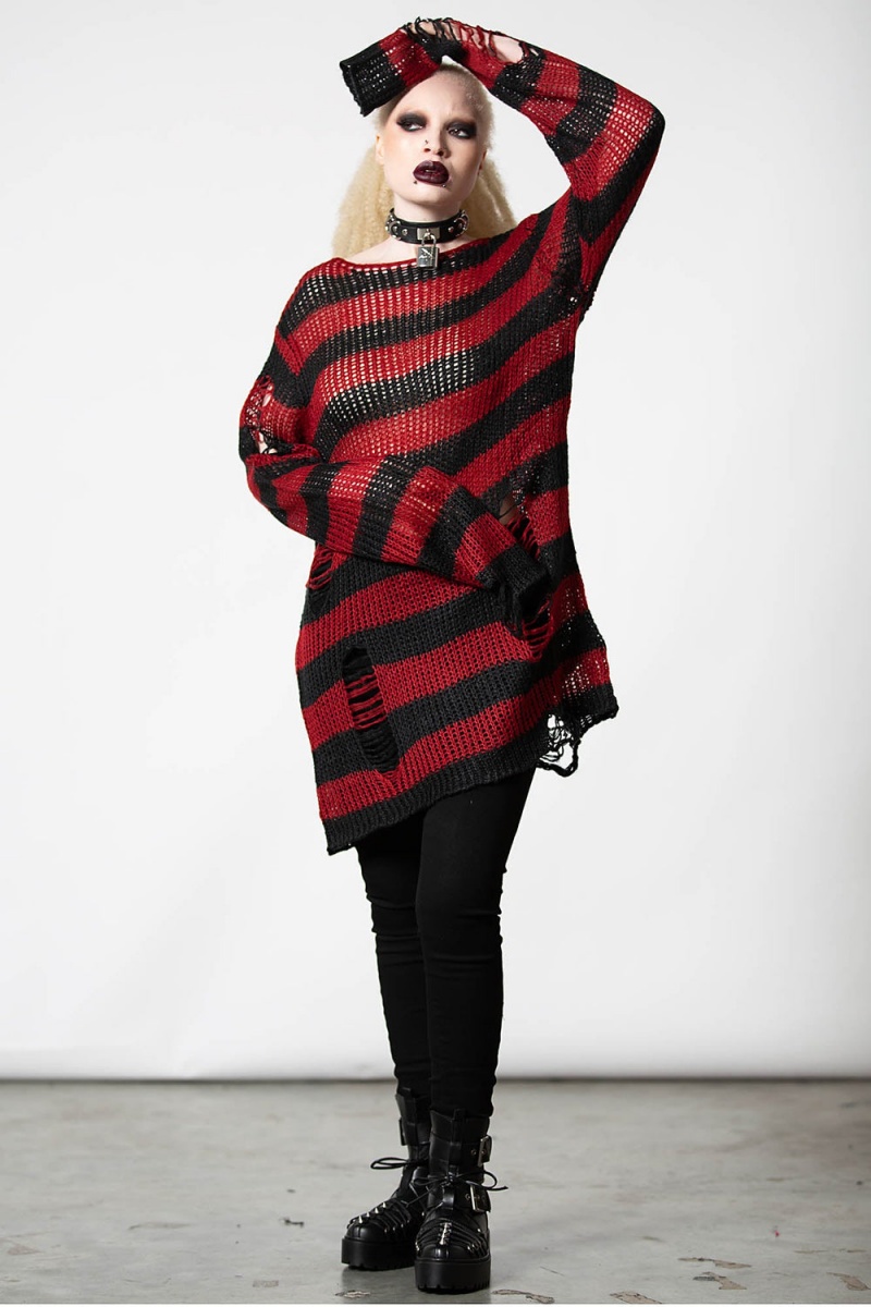 Killstar Total Horror Knit Sueter Rojos | 64259-VIAP