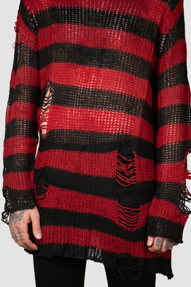Killstar Total Horror Knit Sueter Rojos | 25813-URJH