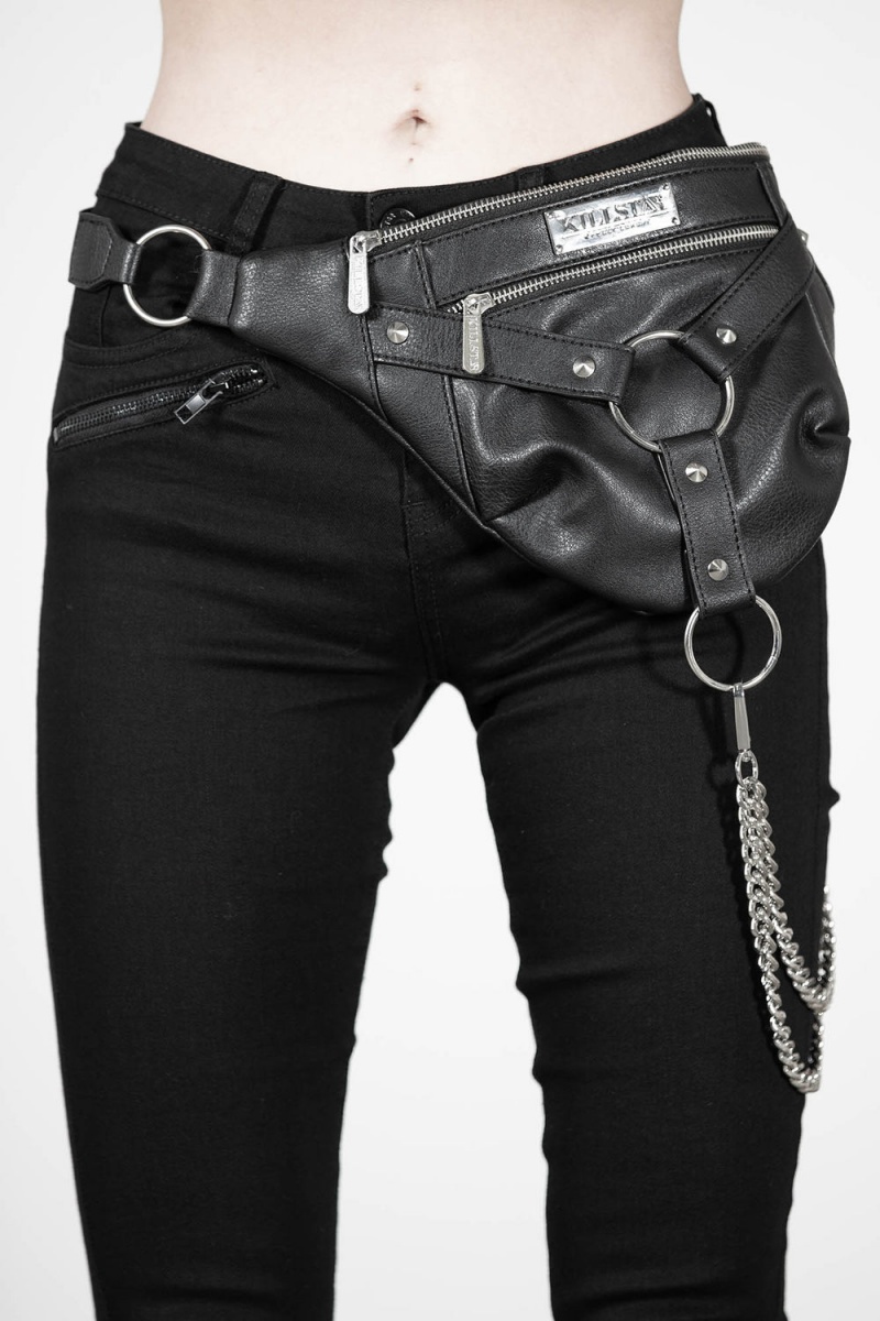 Killstar Unchained Waistbag Negros | 56102-ZWIF