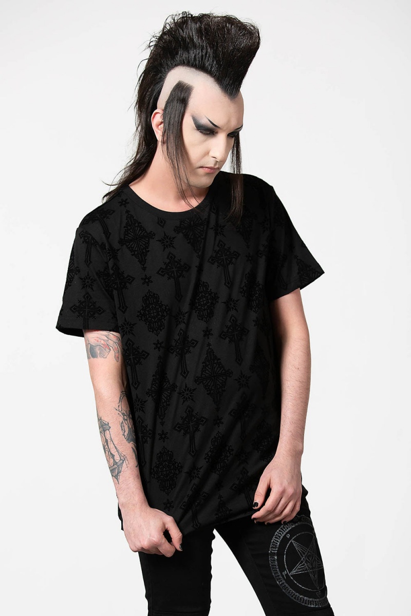 Killstar Unholy T-Shirt Negros | 13095-DZSE
