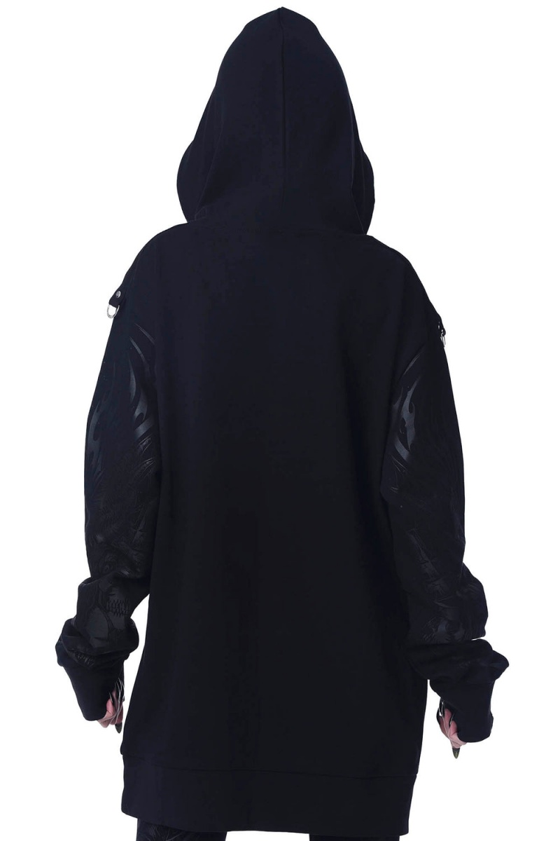 Killstar Untamed Hoodie Negros | 59107-CTBA