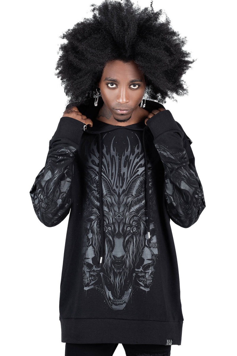 Killstar Untamed Hoodie Negros | 59107-CTBA